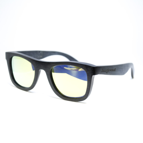 black wood frame sunglasses by Junglewood